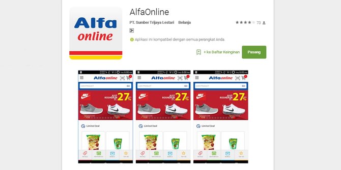 Alfamart Rilis Aplikasi ‘Alfaonline.com’ Untuk Android