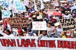 Buruh Dan Pekerja Se-Kota Batam Pagi Ini Gelar Aksi Unjukrasa