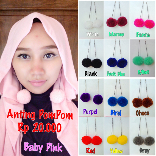 Anting Pom2 Acesories Hijabers Kekinian