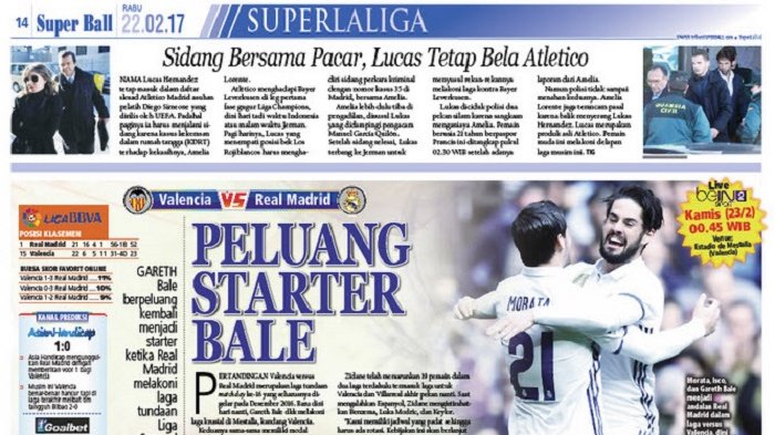 Bale Berpeluang Kembali menjadi Starter