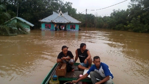 Banjir Lubuk Kembang Bunga Ukui Rendam 40 Rumah