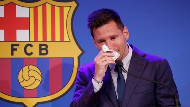 Tisu Bekas Messi Menangis saat Tinggalkan Barcelona Dijual Rp 14 M ?