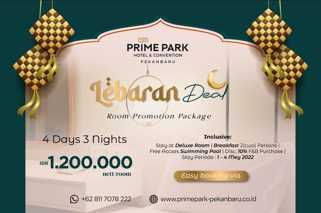 Prime Park Hotel Pekanbaru Hadirkan Promo “Lebaran Deal”