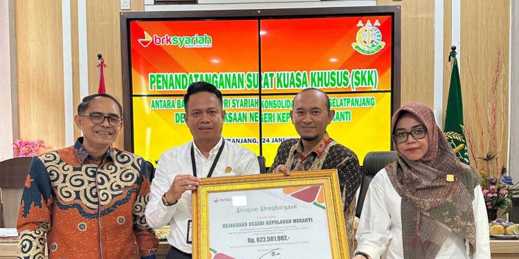 Apresiasi Kinerja Kejari Kepulauan Meranti, BRK Syariah Lanjutkan Penandatanganan SKK