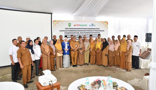 BKD Provinsi Riau Bersama BRK Syariah dan PT. Taspen Sosialisasikan Layanan Perbankan dan Ketaspenan